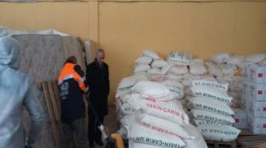 Şeker Ve Makine Fabrika &Ccedil;alışanlarından M&uuml;ltecilere 3 Ton Un Yardımı