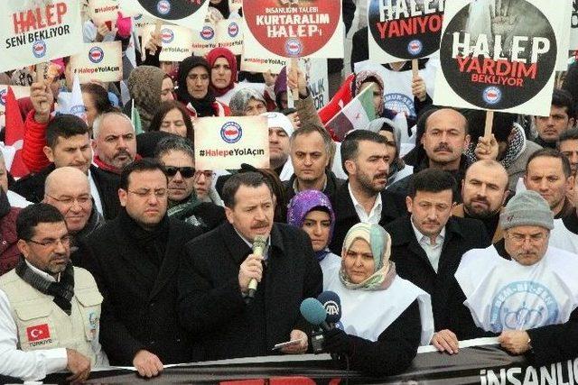 “halep’e Yol Ver” Konvoyu Hatay’da