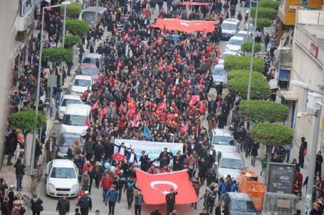 İskenderun’Da Ülkücülerden Teröre Tepki Yürüyüşü