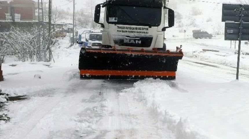Trabzon&rsquo;da Kar M&uuml;cadelesi &Ccedil;alışmaları