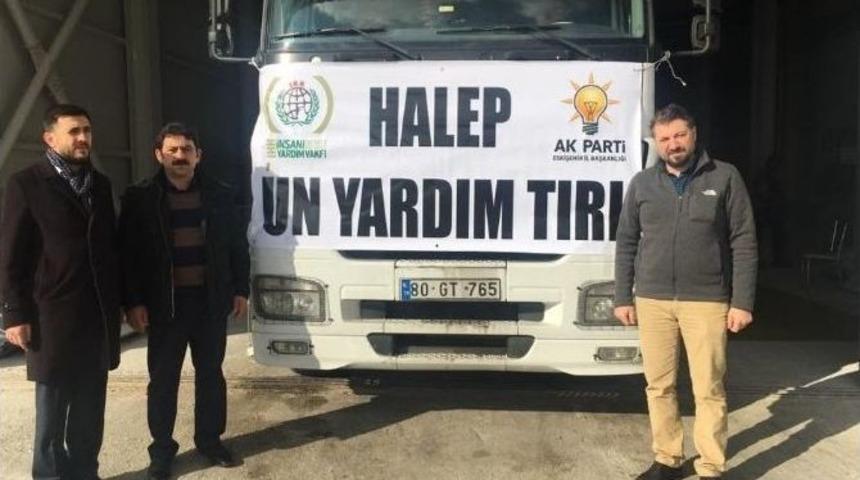 Ak Parti&rsquo;den Halep&rsquo;e 1 Tır Un Yardımı