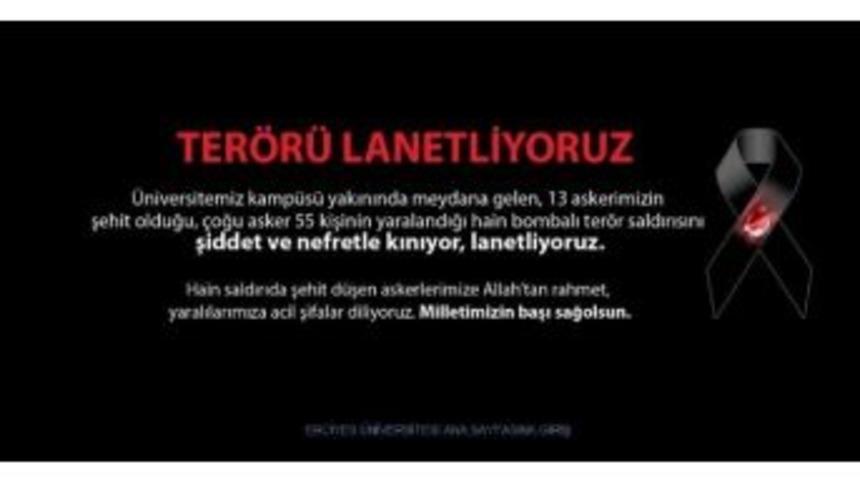 Erciyes &Uuml;niversitesinden Kınama