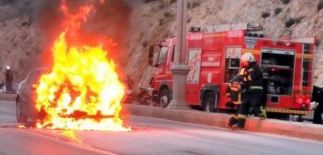 Lpg li Otomobil Cayır Cayır Yandı 1