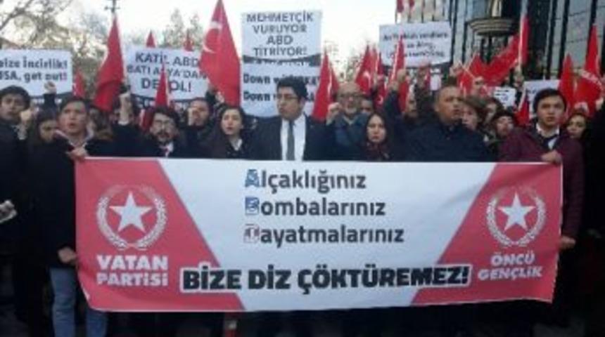 Abd B&uuml;y&uuml;kel&ccedil;iliği &Ouml;n&uuml;nde Kayseri Saldırısı Protesto Edildi