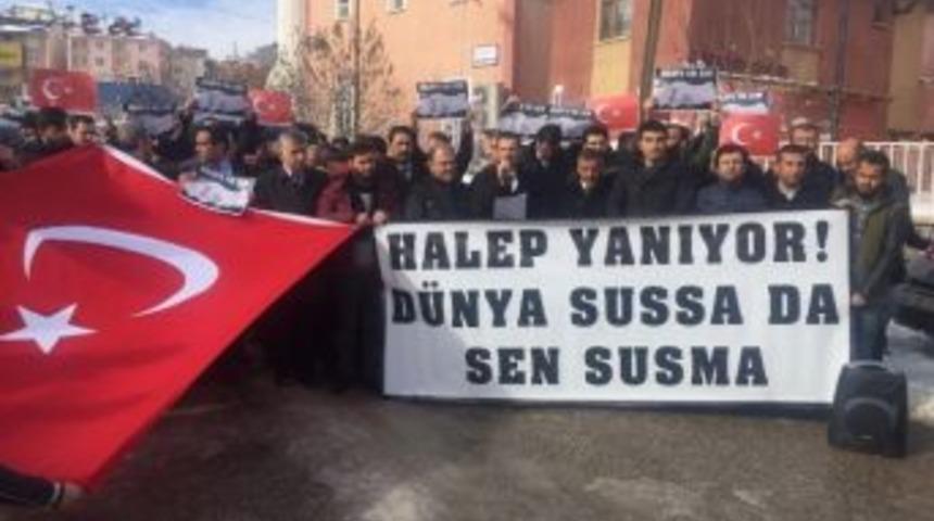 Tunceli&rsquo;de Halep&rsquo;teki Katliama Tepki