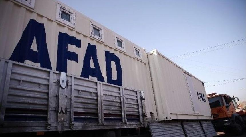 Halep’teki Siviller İçin Afad Konteyner Gönderiyor