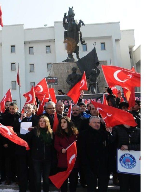 Nevşehir'de Teröre Lanet, Şehitlere Dua