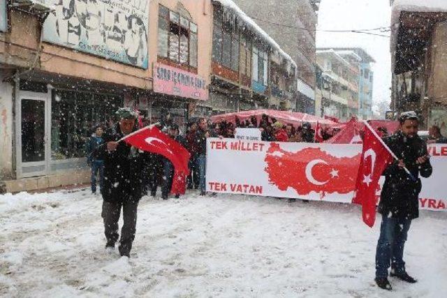 Şemdinli'de Teröre Tepki Yürüyüşü