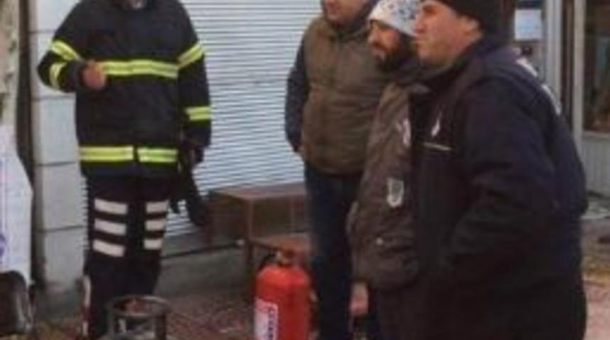 Besni’de Isınmak İçin Kullanılan Tüp Alev Aldı