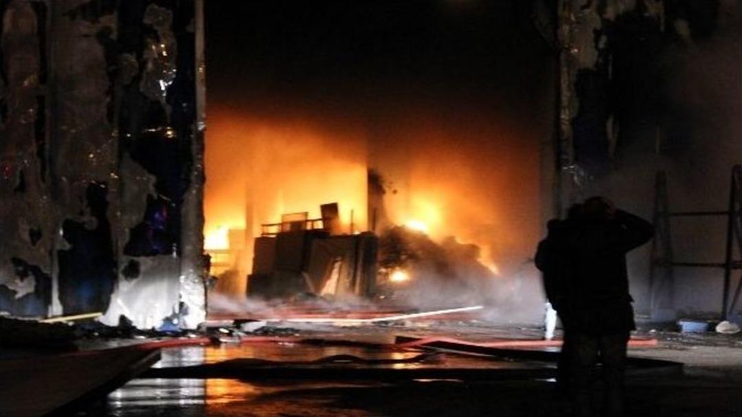 Samsun&rsquo;da Fabrika Yangını