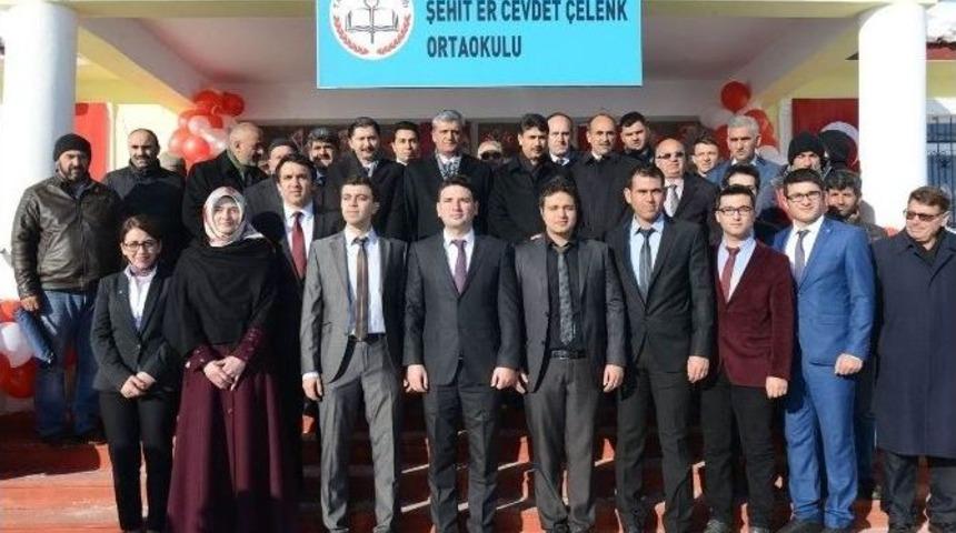 Şehit Er Cevdet &Ccedil;elenk Ortaokulu Resmi T&ouml;renle A&ccedil;ıldı