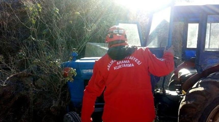 Trakt&ouml;r Hendeğe D&uuml;şt&uuml;