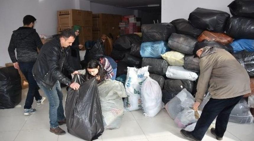 Dursunbey&rsquo;de Halep İ&ccedil;in Yardım Kampanyası