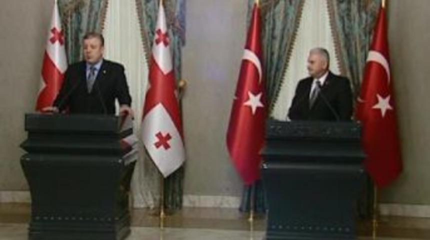 Başbakan Yıldırım Ve G&uuml;rcistan Başbakanı Kvirikaşvili Ortak Basın Toplantısı D&uuml;zenledi