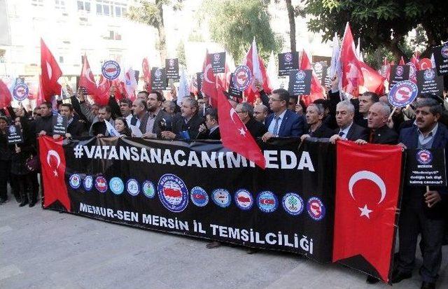 Mersin’de Sendikalar Terör Saldırılarını Lanetledi