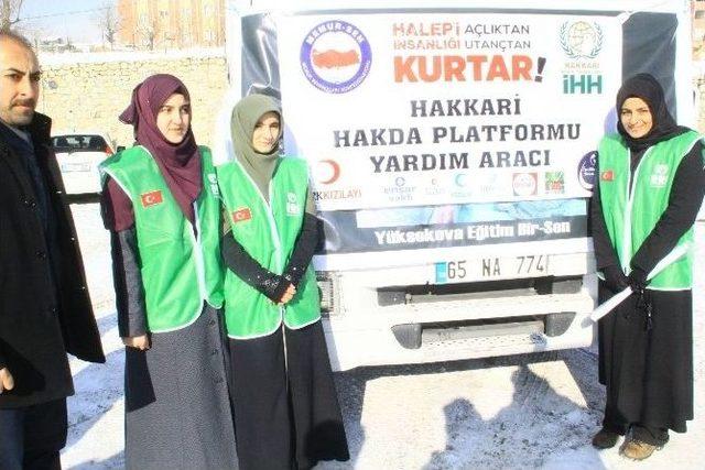 Hakkari’den Halep’e Yardım