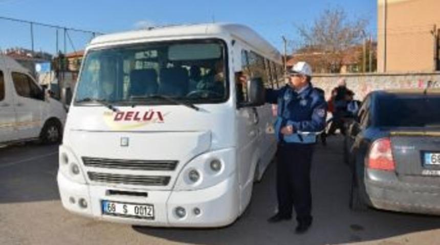 Aksaray&rsquo;da Zabıtadan Servis Denetimi