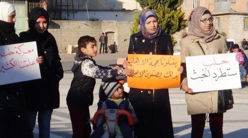 130 Bin Suriyeli&rsquo;nin Bulunduğu Kilis&rsquo;te 14 Kişiyle Eylem Yaptılar