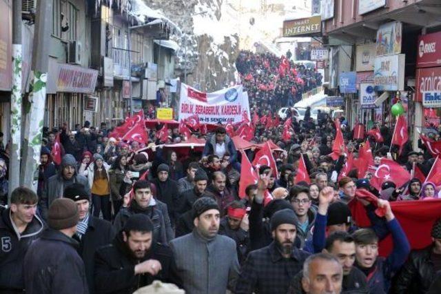 Bitlis’Te Milli Birlik Mitingine 10 Bin Kişi Katıldı