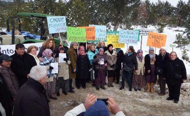 Köylülerden Çimento Fabrikası Kurulmasına Tepki