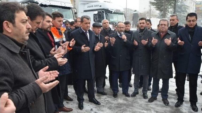 Eskişehir&rsquo;den 7 Tır Ve 1 Kamyon Daha Halep İ&ccedil;in Yola &Ccedil;ıktı