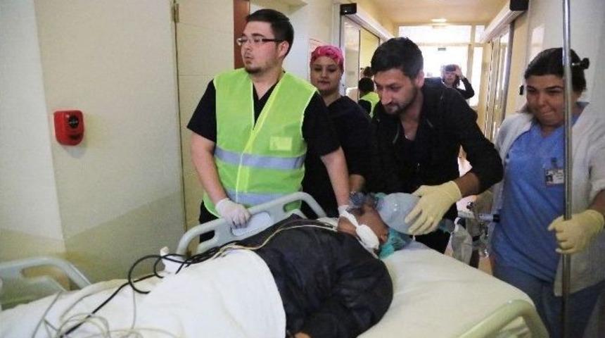 Milas&rsquo;ta Hastanede Su Baskını Tatbikatı Yapıldı