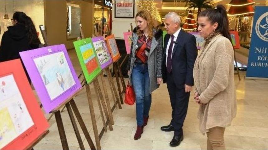 Nilvak &Ouml;ğrencileri &Ccedil;ocuk Haklarını Resimle Anlattı