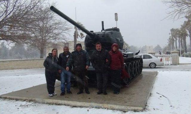 Silifke&rsquo;ye 4 Yıl Sonra Kar Yağdı 3