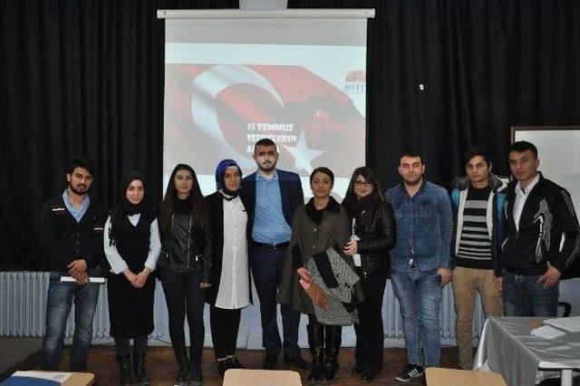 Sungurlu Myo’da 15 Temmuz Demokrasi Zaferi Ve Şehitleri Anma Programı