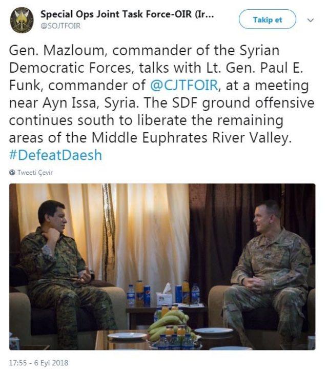 ABD li General, 4 milyon TL &ouml;d&uuml;lle aranan YPG li ter&ouml;rist ile g&ouml;r&uuml;şt&uuml; 1