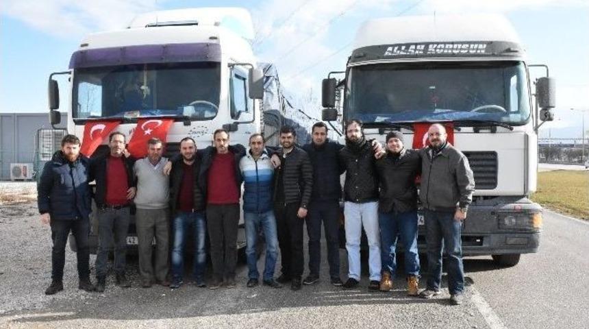 Bursalı Gen&ccedil;lerden Halep&rsquo;e 2 Tır Yardım Malzemesi