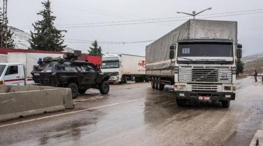 Birleşmiş Milletler Yardım Tır'ları Cilveg&ouml;z&uuml; Sınır Kapısı'nda
