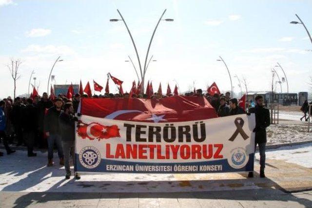 Erzincan Üniversitesi Öğrencileri Terörü Lanetledi