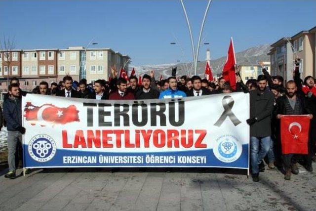 Erzincan Üniversitesi Öğrencileri Terörü Lanetledi