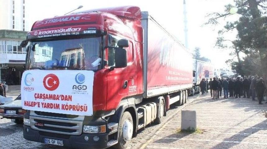 &Ccedil;arşamba&rsquo;dan Halep&rsquo;e Yardım