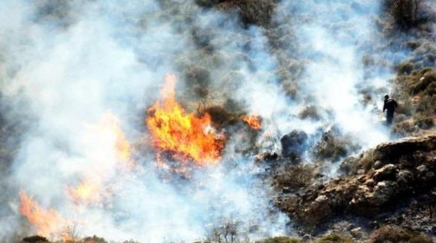 Makilik Alanda &Ccedil;ıkan Yangın Tarım Arazilerine De Sı&ccedil;radı (2)