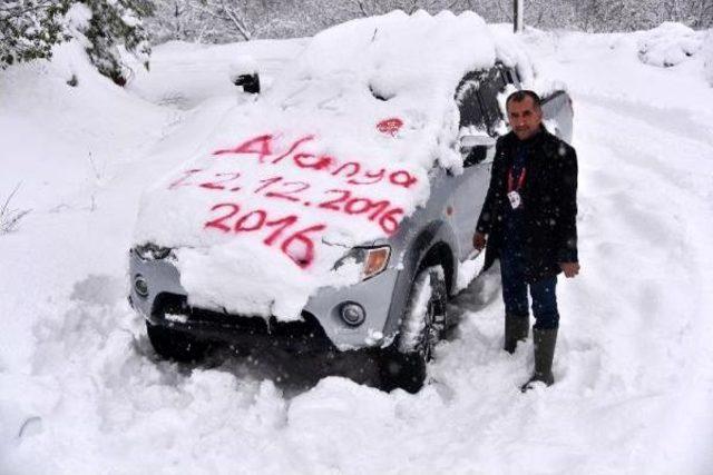  Antalya Kent Merkezinde 23 Yıl Sonra Kar Sürprizi (5)