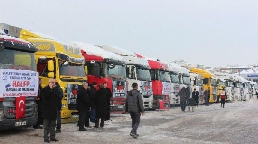 Halep’e 25 Tır Yardım Toplandı