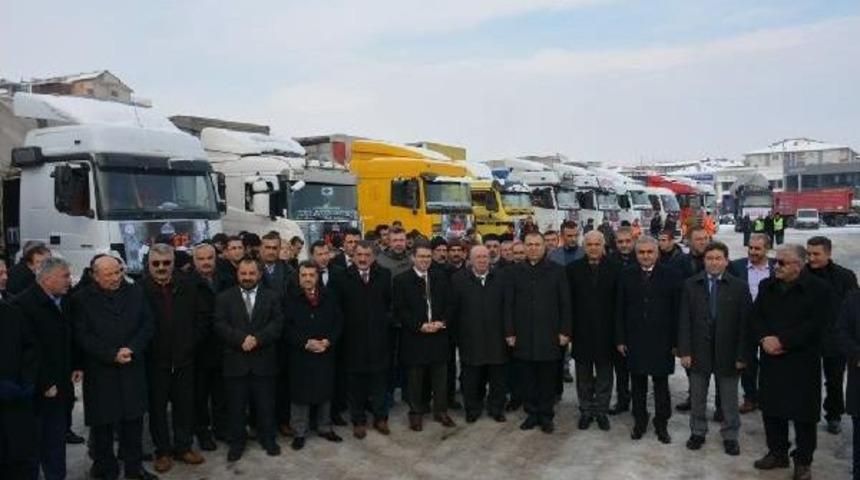 Malatya&rsquo;Dan Halep&rsquo;E 25 Tır'lık Yardım Konvoyu