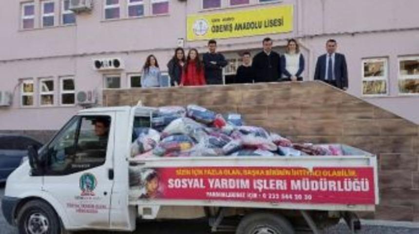 &Ouml;demiş Anadolu Lisesinden Halep&rsquo;e Destek