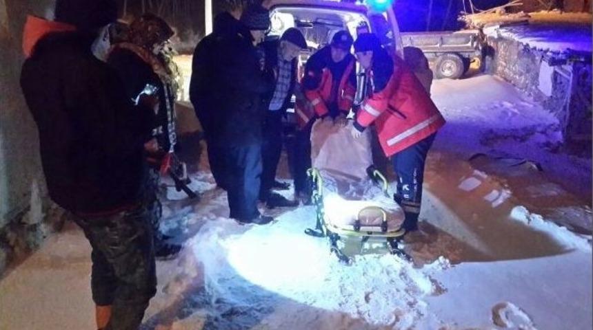 112 G&ouml;revlilerinin Karla İmtihanı