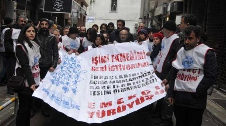 Ankara'ya Y&uuml;r&uuml;yen Kesk &Uuml;yeleri Ile Polis Arasında Arbede &Ccedil;ıktı