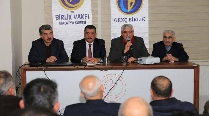 Başkan G&uuml;rkan, Birlik Vakfı Malatya Şubesi&rsquo;nin Konuğu Oldu