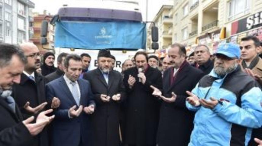 Halep İ&ccedil;in Toplanan Yardımlar Uğurlandı