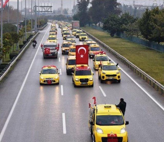 Antalya'da 3 Bin 350 Servisçi Ve Taksici Terörü Kınadı