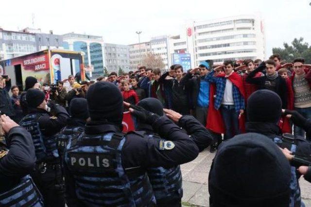 Samsun'da Terörü Protesto Mitingine 5 Bin Kişi Katıldı