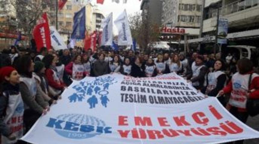 Kesk, Ohal Kapsamında A&ccedil;ığa Alınan Kamu &Ccedil;alışanları İ&ccedil;in Eylem Yaptı