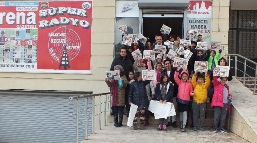Minik &Ouml;ğrencilerden Mardin Arena Gazetesi&rsquo;ne Ziyaret