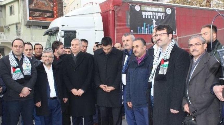 Denizli’den Halep’e 15 Yardım Tırı Yola Çıktı