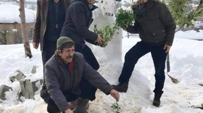 Kardan İnek Yapıp Otla Beslediler